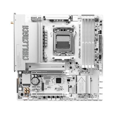 5. ASRock B850M Challenger WiFi White AM5 mATX HDMI/DP DDR5