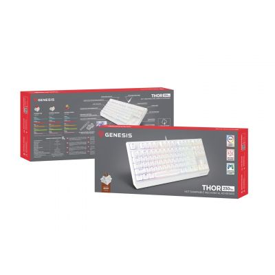 8. GENESIS Thor 230 TKL USB + RF QWERTY keyboard