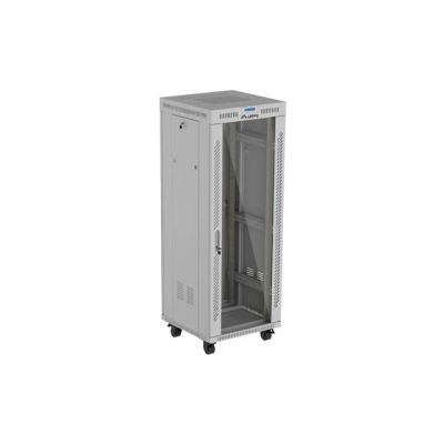 6. LANBERG FLOOR RACK CABINET 19" 32U 600X600 GRAY GLASS DOOR LCD (FLAT PACK) V2