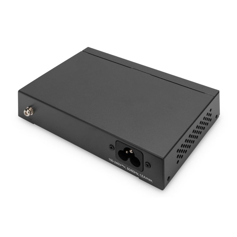 4. Digitus Gigabit Ethernet PoE Switch, 4 PoE ports + 1 uplink port, available PoE power: 60 W