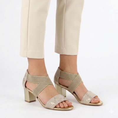 5. Women's gold Jezzi RMR1954-27 strappy sandals