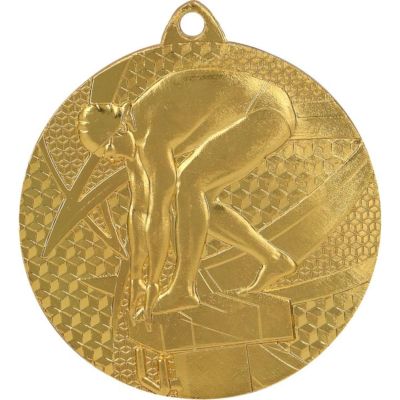 9. Gold medal - swimming - steel medal