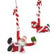 3. CHRISTMAS SANTA CLAUS PLAYING MOVING HANGING WITH CANDY LOLLIPOP 82CM MICA