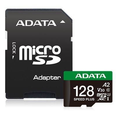 2. ADATA Speed Plus MicroSDXC 128 GB Class 3 UHS-I/U3 A2 V30