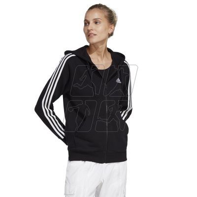 Sweatshirt adidas 3 Stripes FT Full-Zip R Hd W IC8769