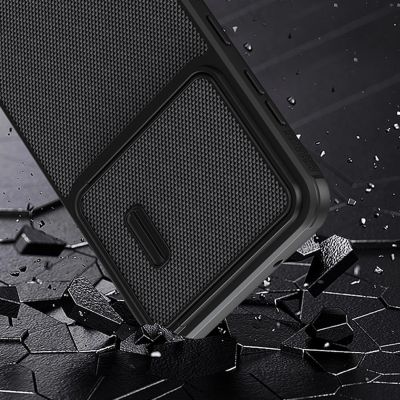 9. Nillkin Textured S Case for Samsung Galaxy S23, armored cover with camera cover, black