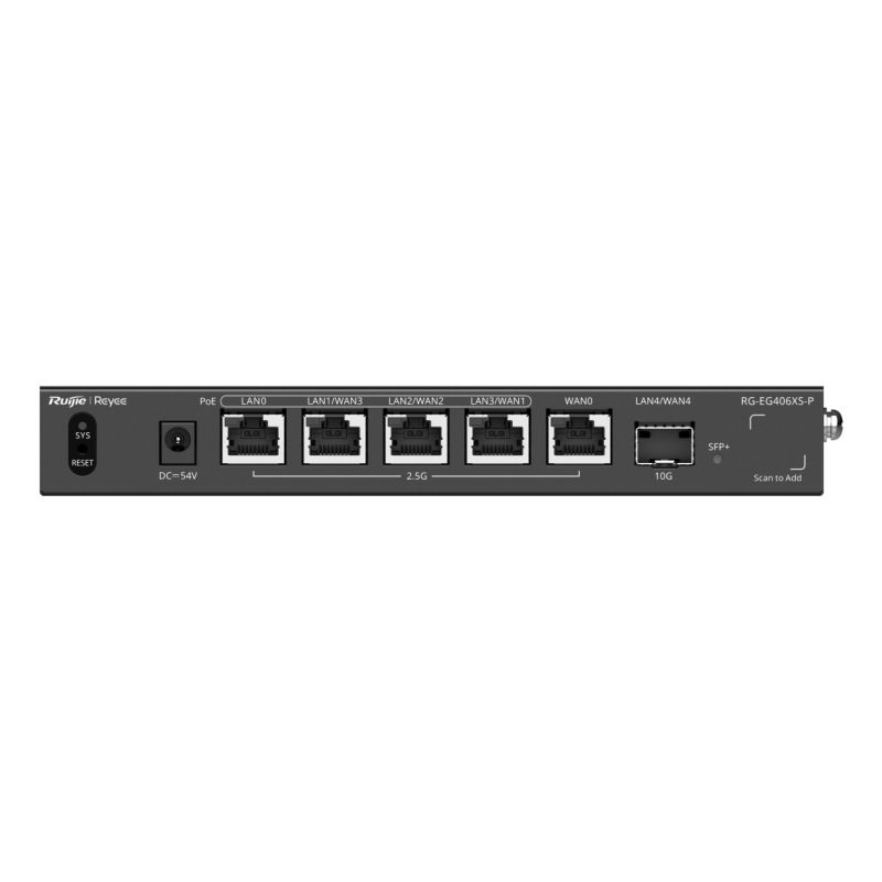 2. Ruijie Networks RG-EG406XS-P 2.5 Gigabit Ethernet Router Black