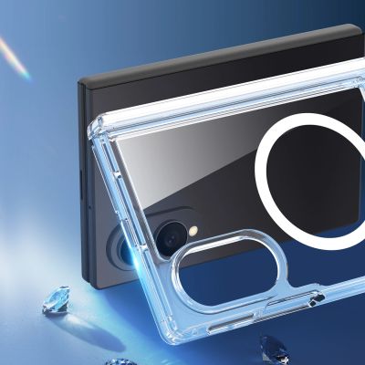 9. Dux Ducis Clin Mag Case for Samsung Galaxy Z Fold 8 Wide Compatible with MagSafe - Transparent