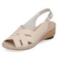 8. Rieker W RKR682 comfortable leather sandals beige