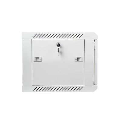 3. Lanberg WF01-6406-10S single-section lockable cabinet (6U; 368mm / 600mm / 450mm; wall-mounted; Glass; 19''; gray)