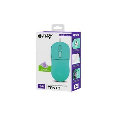 15. Fury Tanto T4 Gaming Mouse, 12,000 DPI, RGB, Mint, Wired