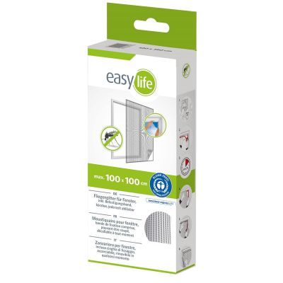 17. MOSQUITO NET WINDOW 100X100 WHITE POLYESTER + VELCRO TAPE