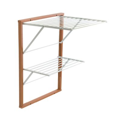 ARREDAMENTI KEVIN Wall-Mounted Clothes Dryer - 64 x 67 cm, Brown