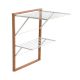ARREDAMENTI KEVIN Wall-Mounted Clothes Dryer - 64 x 67 cm, Brown