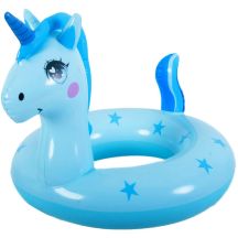 INFLATABLE RING 70x70CM UNICORN BLUE 35657
