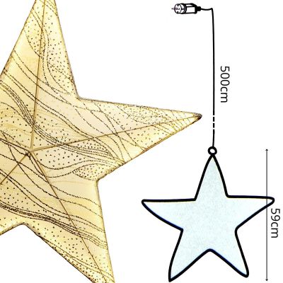 4. STAR LIGHT DECORATION 59x59CM 248LED