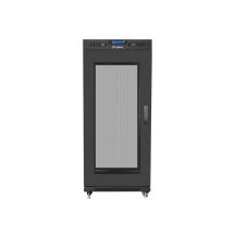 LANBERG FLOOR RACK CABINET 19" 27U 600X800 PERFORATED DOOR LCD BLACK FF01-6827-23BL (FLAT PACK)