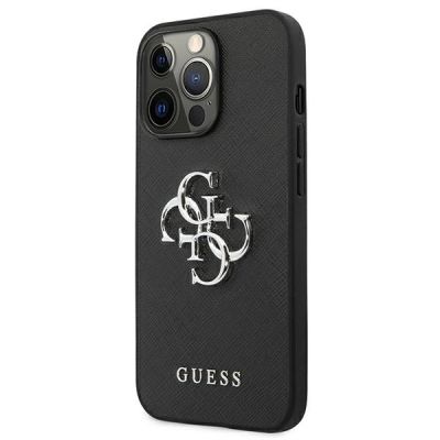 2. Guess Saffiano 4G Metal Logo case for iPhone 13 Pro / 13 6.1" - black