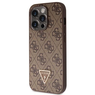 2. Guess GUHCP14LP4TDSCPW case for iPhone 14 Pro - brown Crossbody 4G Metal Logo