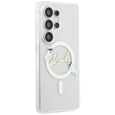 4. Karl Lagerfeld IML KC Script MagSafe Case for Samsung Galaxy S26 Ultra - Transparent