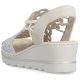 2. Women's beige wedge sandals Rieker 67465-62