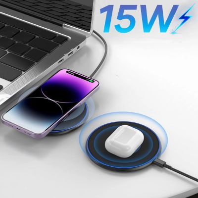 11. Wozinsky WLI-01Y 15W Qi Inductive Charger with USB-C Cable - Black