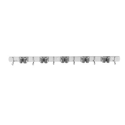 7. MACLEAN WALL ORGANIZER FOR GARDEN TOOLS AND MOPS, STEEL, WITH HOOKS, MAX LOAD 20KG, WIDTH 60CM MC-185