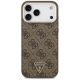 3. Guess 4G Triangle Logo MagSafe Case for iPhone 18 Pro Max / 17 Pro Max - Brown & Silver