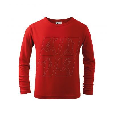 4. T-shirt Malfini Fit-T LS Jr. MLI-12107 red