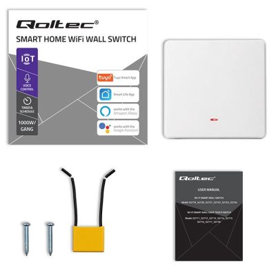 8. QOLTEC LIGHT ON/OFF SWITCH | 1-CHANNEL | WI-FI | TIMER | TUYA | WHITE