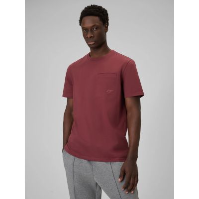 Men's regular plain T-shirt 4F 4FRSS26TTSHM3637-60S