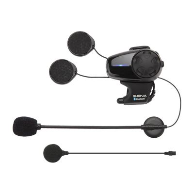 6. Sena SMH10D-10 Bluetooth 3.0 900M Motorcycle Intercom with Headband Microphone, 2-Helmet Set