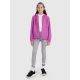 4. Girls' sweatshirt with a zipper and hood 4F 4FJWSS25TSWSF1706-50S