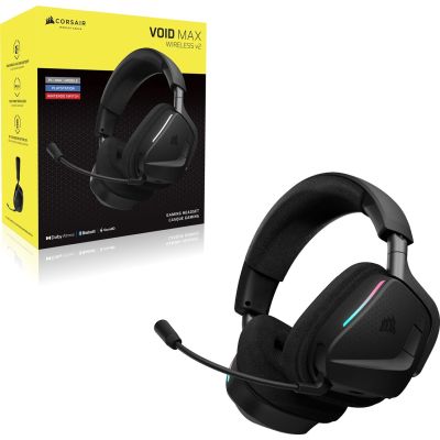 5. Corsair VOID v2 MAX WIRELESS Wireless Headband Gaming Bluetooth Headset Black