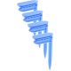 3. Pegs, clips, beach towel, blanket holders, 4 pieces, blue