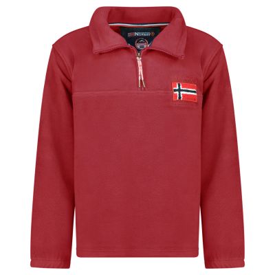 2. Geographical Norway TEQUATEUR BURGUNDY DB MEN 233 Men's Fleece Jacket (WZ6696H/GN-BURGUNDY)