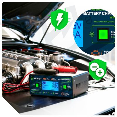7. Microprocessor car battery charger 10A 6-150 Ah 2-24 V W14018 WUBER