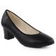 Women's leather pumps with a low heel, black Rieker 44650