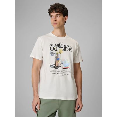 Men's regular printed T-shirt 4F 4FRSS26TTSHM3811-11S