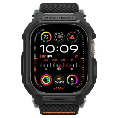 4. Spigen Lite Fit Pro Case with Strap for Apple Watch Ultra 1 / 2 (49mm) - Matte Black