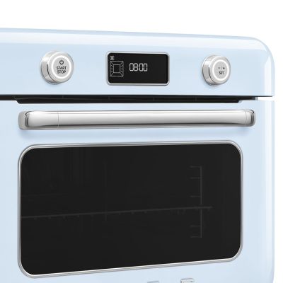 8. Smeg COF01PBEU Small Blue Steam Oven Buttons, Rotary