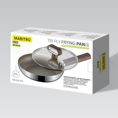 6. TITANCORE 26 cm Frying Pan with Lid MR-1260-26 MAESTRO
