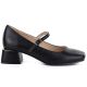 2. Women's block heel shoes with a strap, black Potocki 12815