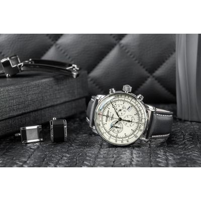 5. ZEPPELIN 100 Yahre 8680-3 Men's Watch + BOX
