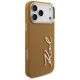 4. Karl Lagerfeld Karl Script Logo Case for iPhone 17 Pro Max - Brown