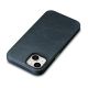 9. iCarer Oil Wax Premium Leather Case iPhone 14 Plus Magnetic Leather Case with MagSafe Dark Blue (WMI14220703-BU)