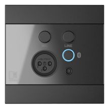 AUDAC WP225/B wall panel, XLR mic + 3.5mm jack + BT, black