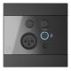 AUDAC WP225/B wall panel, XLR mic + 3.5mm jack + BT, black