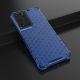 14. Honeycomb case armored cover with a gel frame for Samsung Galaxy S22 Ultra blue