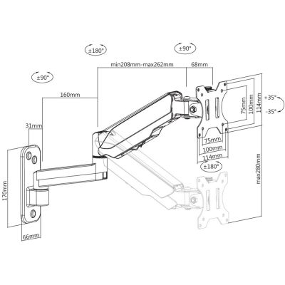 18. Techly ICA-LCD G112 TV mount for 81.3 cm (32") TVs Black